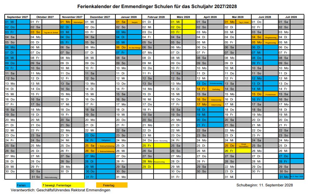 Ferienkalender 27 28