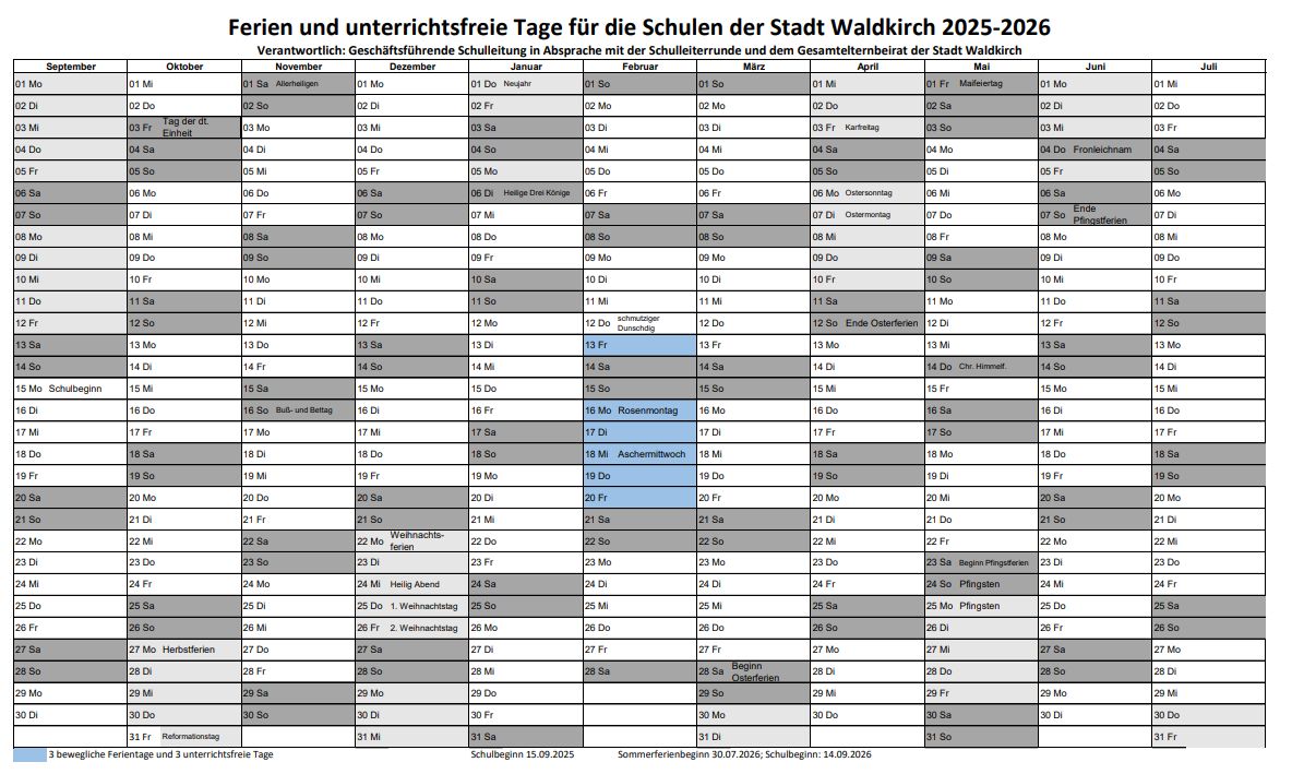 Ferienplan 25 26